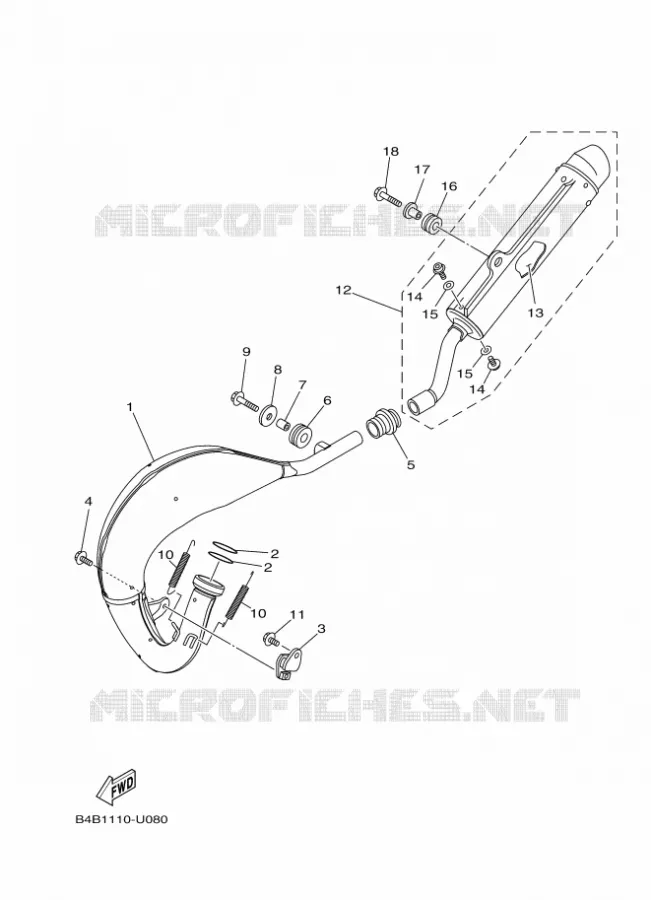 EXHAUST Yamaha MOTO 85 2024 YZ  YZ85LWR