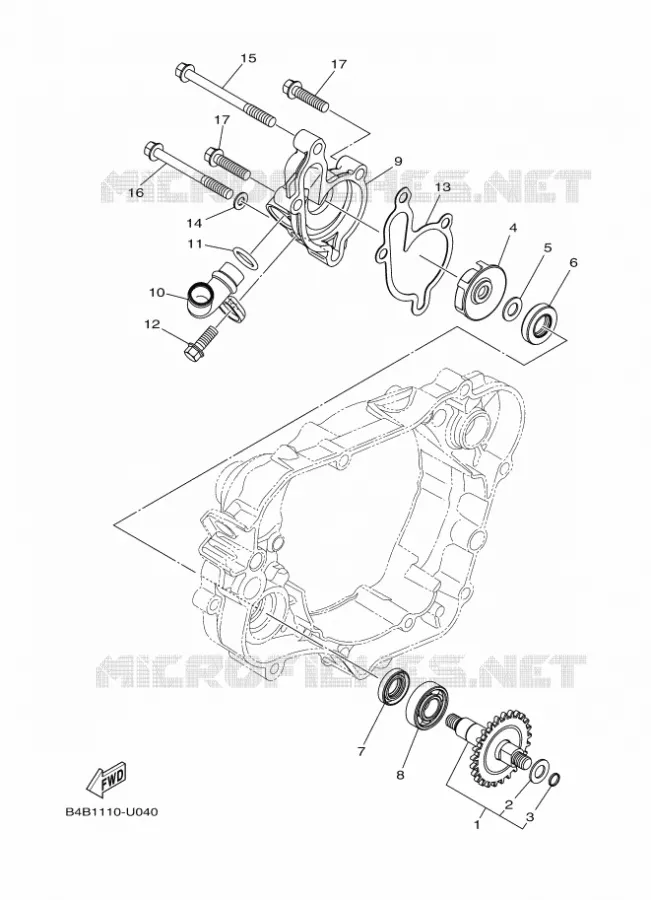 WATERPUMP / HOSES Yamaha MOTO 85 2024 YZ  YZ85LWR