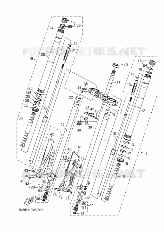 FRONT FORK Yamaha MOTO 85 2024 YZ  YZ85R