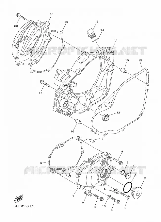 COVER - ENGINE 1 Yamaha MOTO 250 2024 WRF  WR250F