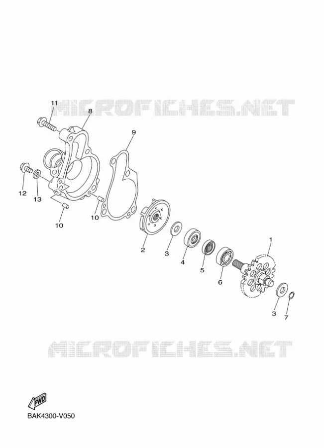 WATERPUMP / HOSES Yamaha MOTO 250 2024 WRF  WR250F
