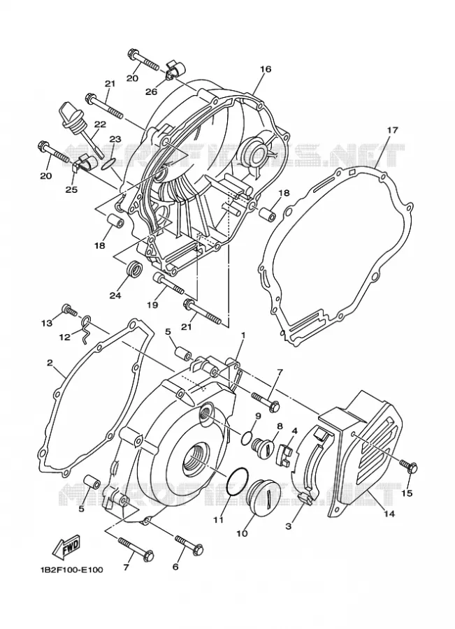 COVER - ENGINE 1 Yamaha MOTO 125 2024 TTR  TT-R125LER / TT-R125LWE
