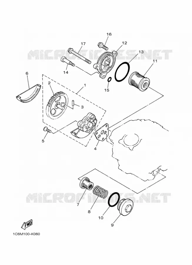 OIL PUMP Yamaha MOTO 230 2023 TTR  TT-R230P