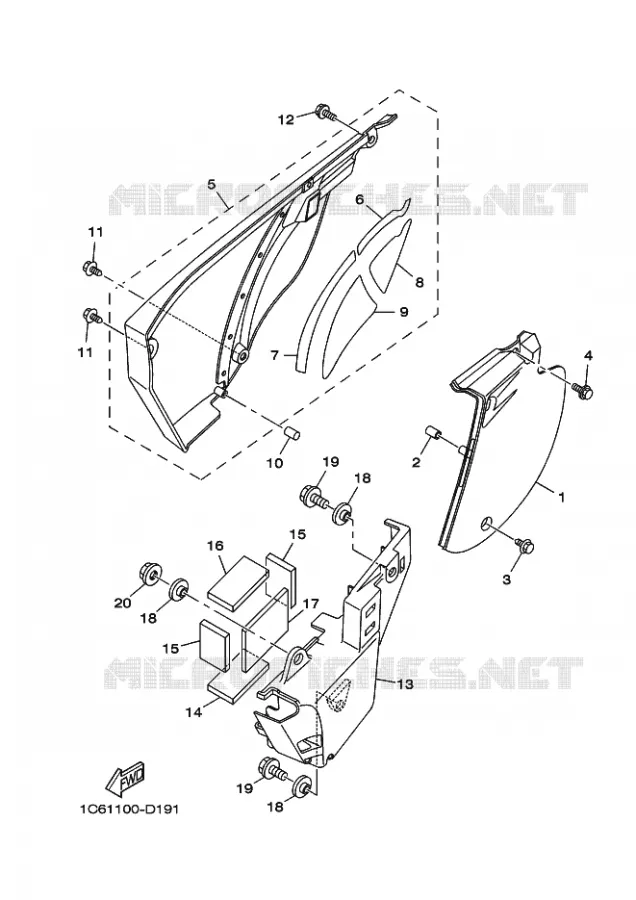 SIDE COVER Yamaha MOTO 230 2023 TTR  TT-R230P
