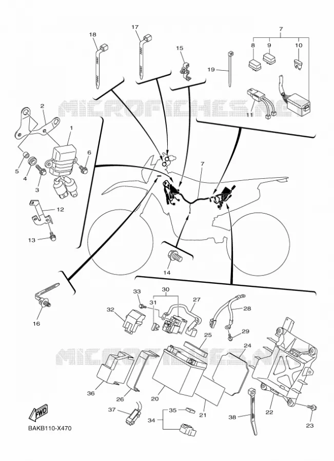 ELECTRICAL 2 Yamaha MOTO 250 2023 WRF  WR250FP