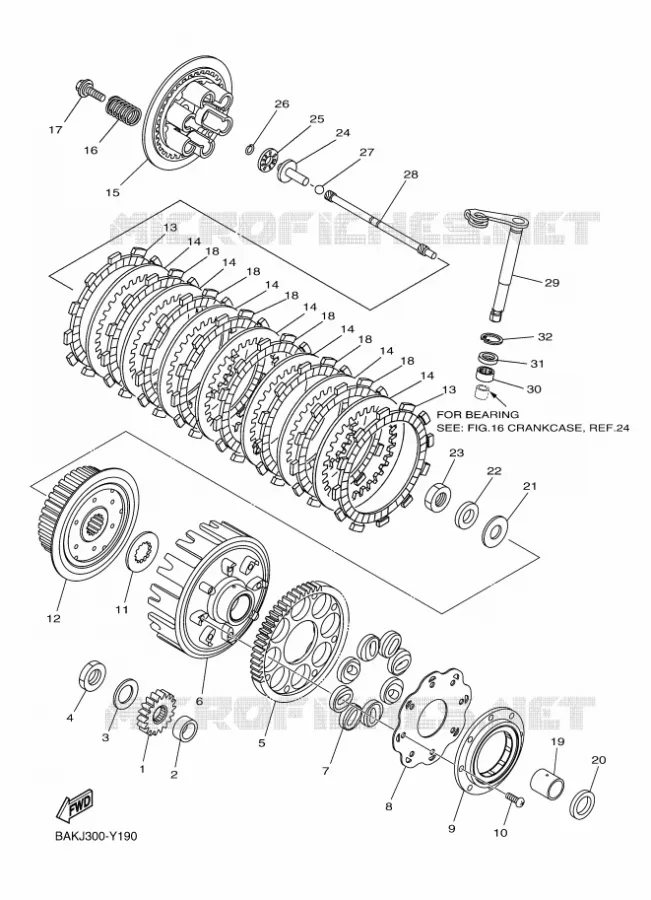 STARTER CLUTCH Yamaha MOTO 250 2023 WRF  WR250FP