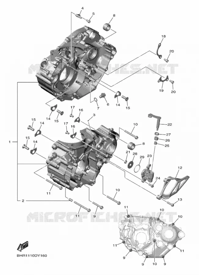 CRANKCASE Yamaha MOTO 450 2023 YZF  YZ450FP