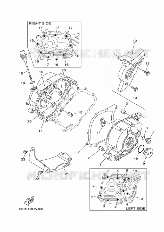 COVER - ENGINE 1 Yamaha MOTO 110 2023 TTR  TT-R110EP
