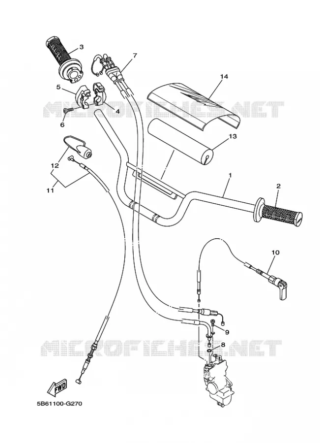 HANDLEBAR & CABLES Yamaha MOTO 110 2023 TTR  TT-R110EP