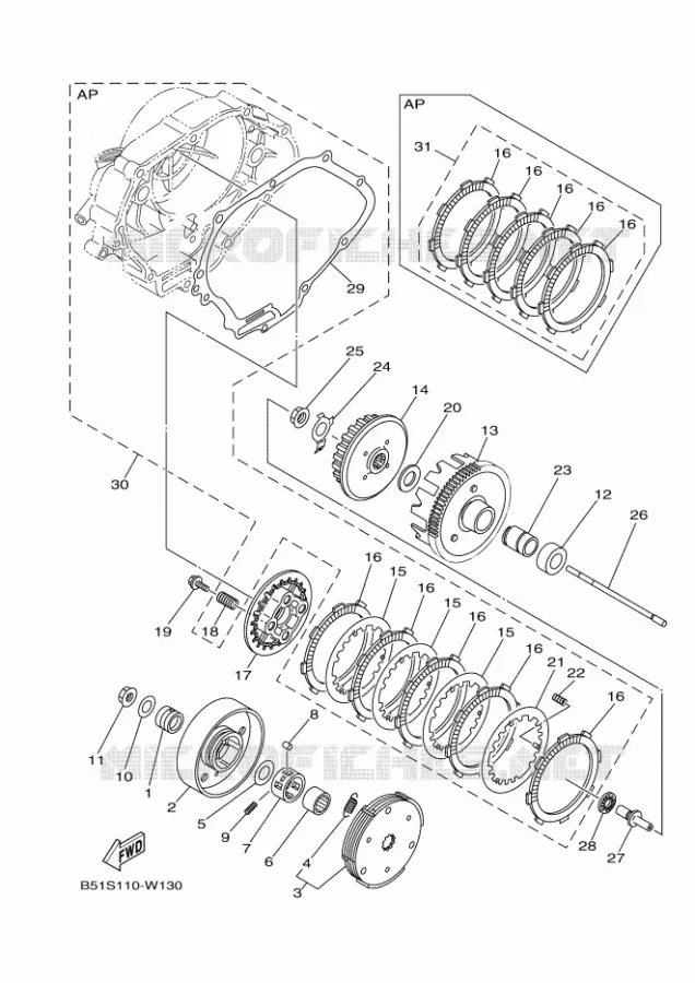 STARTER CLUTCH Yamaha MOTO 110 2023 TTR  TT-R110EP