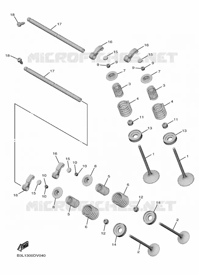 VALVE Yamaha MOTO 1000 2023 R1  YZFR1AP / YZF1000
