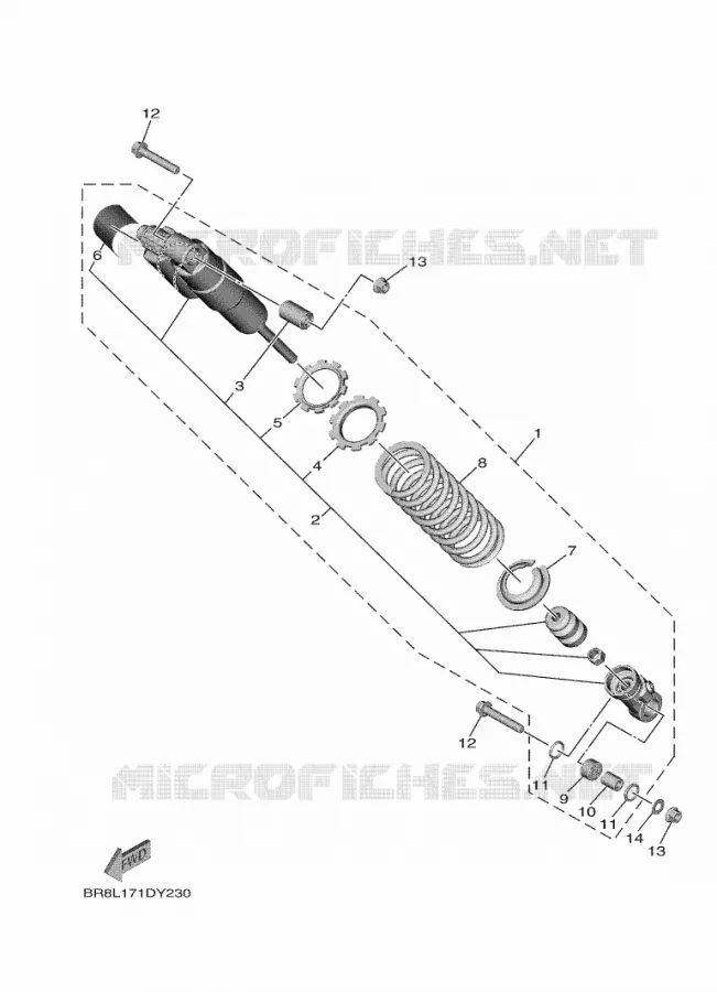 SWINGARM / SHOCK ABSORBER Yamaha MOTO 65 2023 YZ  YZ65P