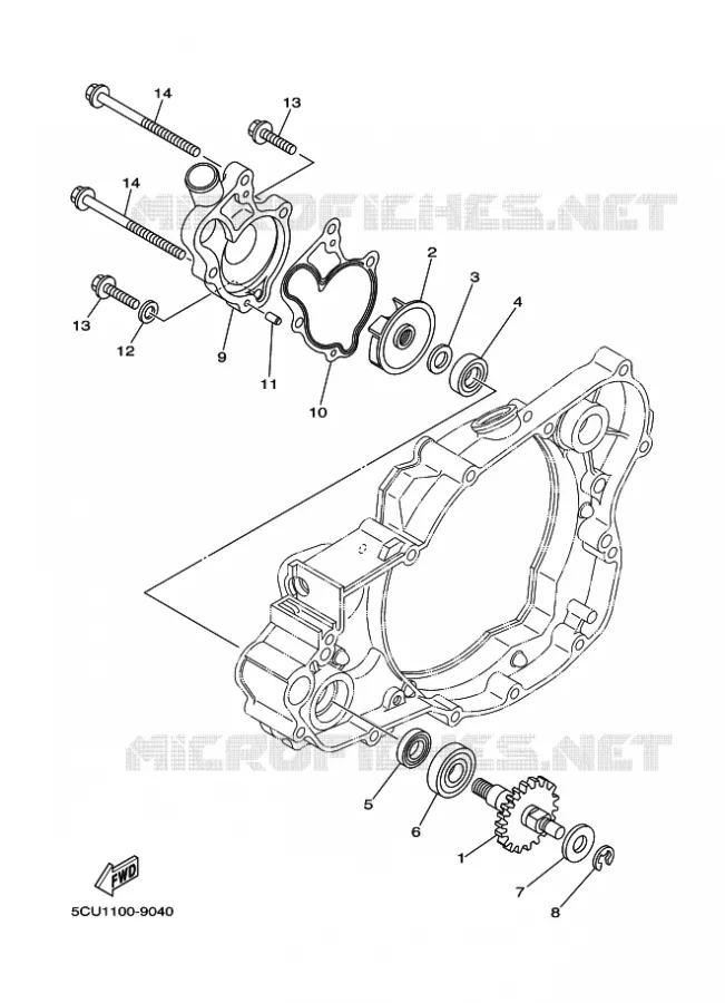 WATERPUMP / HOSES Yamaha MOTO 250 2023 YZ  YZ250XP