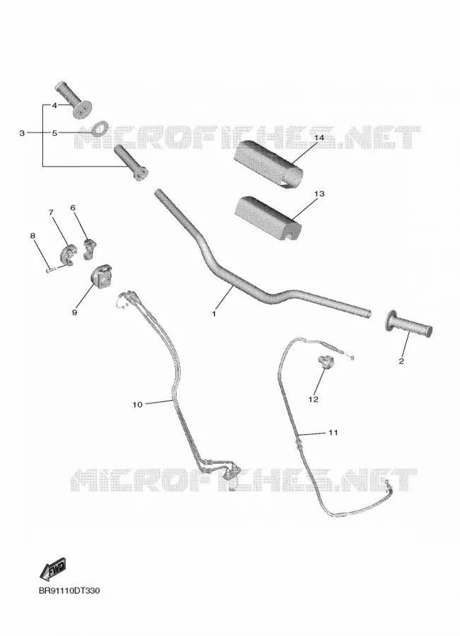 HANDLEBAR & CABLES Yamaha MOTO 250 2023 YZF  YZ250FP