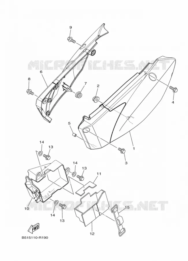 SIDE COVER Yamaha MOTO 110 2022 TTR  TT-R110EN
