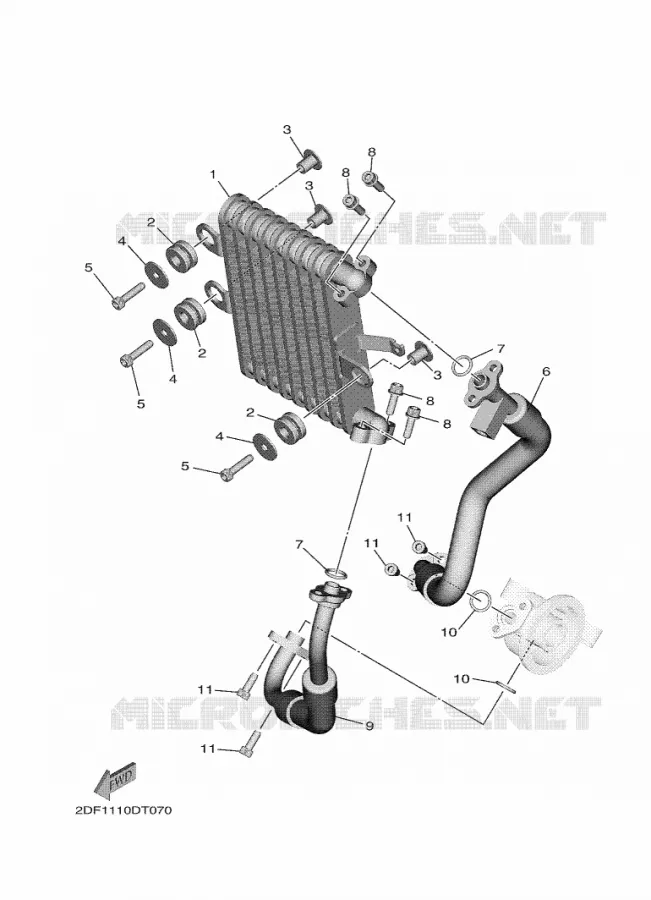 OIL COOLER Yamaha MOTO 1900 2021 STAR VENTURE  XV19FDAMW/L / XV1900FDD