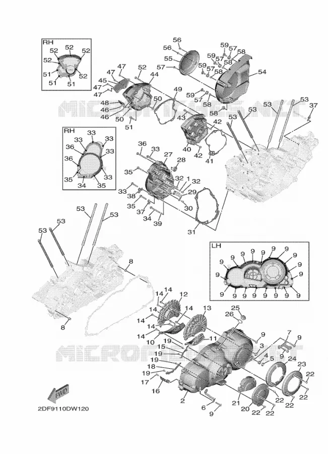 COVER - ENGINE 1 Yamaha MOTO 1900 2021 STAR VENTURE  XV19FDAMW/L / XV1900FDD
