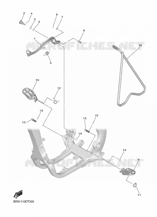 STAND / FOOTREST Yamaha MOTO 450 2021 YZF  YZ450FML
