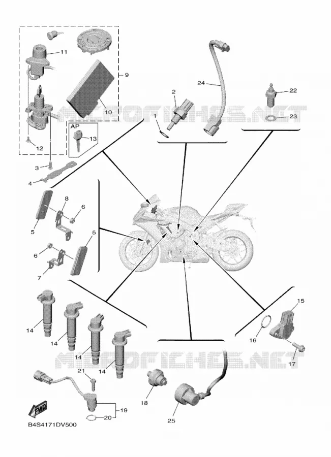ELECTRICAL 1 Yamaha MOTO 1000 2021 R1  YZF1000