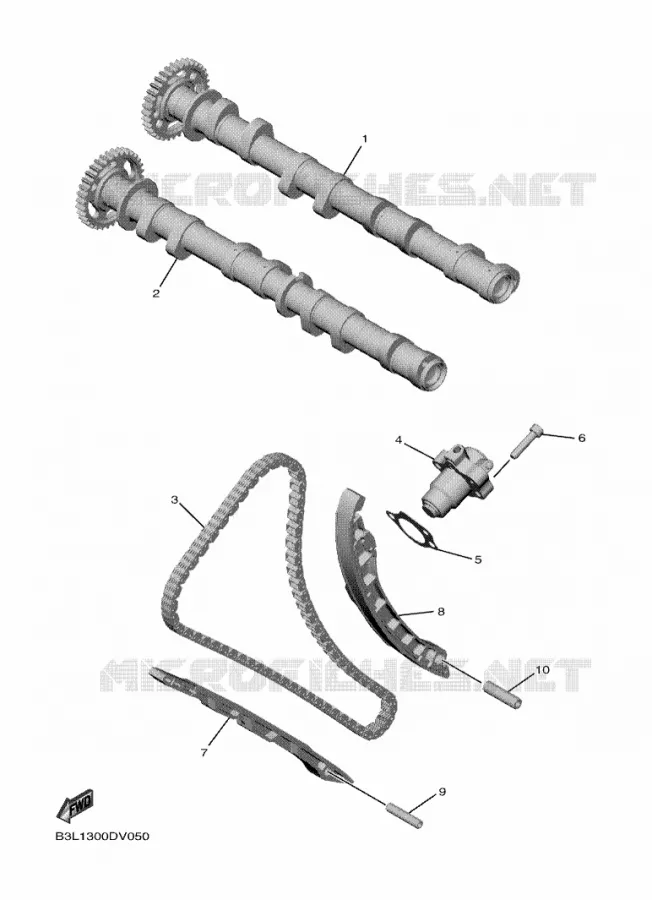 CAMSHAFT / TIMING CHAIN Yamaha MOTO 1000 2021 R1  YZF1000