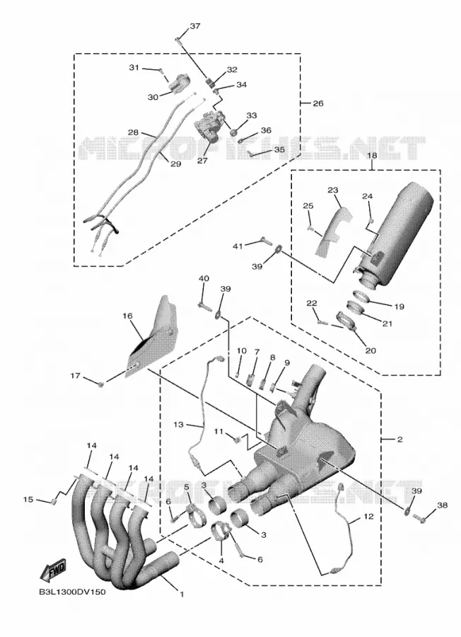 EXHAUST Yamaha MOTO 1000 2021 R1  YZF1000