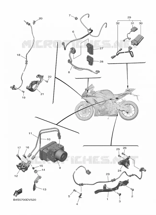 ELECTRICAL 3 Yamaha MOTO 1000 2021 R1M  YZFR1MAML / YZF1000D