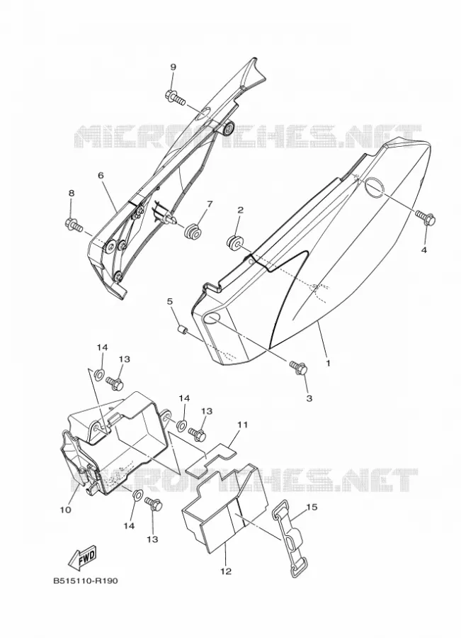 SIDE COVER Yamaha MOTO 110 2021 TTR  TTR110EML