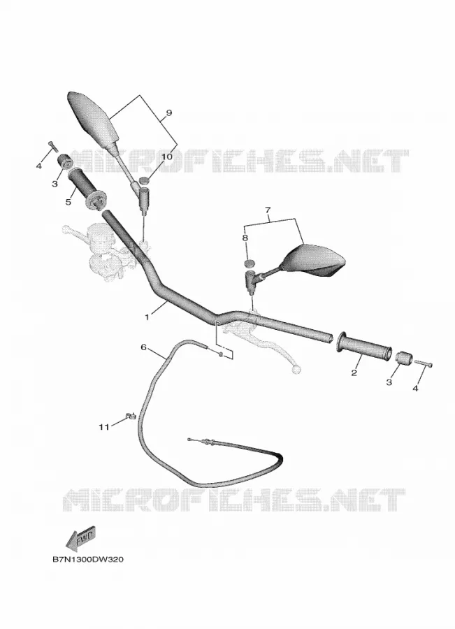 HANDLEBAR & CABLES Yamaha MOTO 900 2021 MT  MTN890