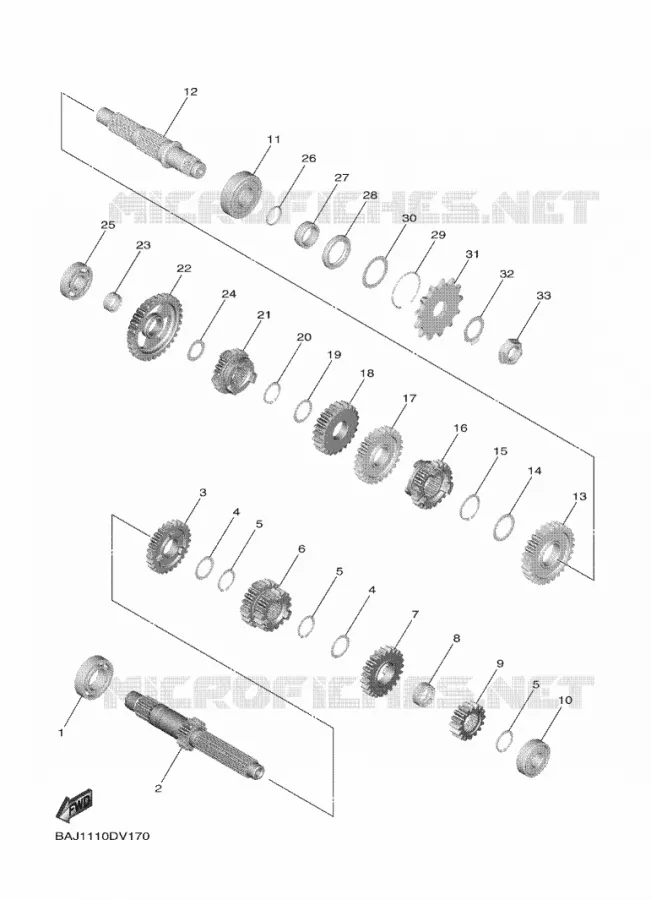 TRANSMISSION Yamaha MOTO 250 2021 YZF  YZ250FXML