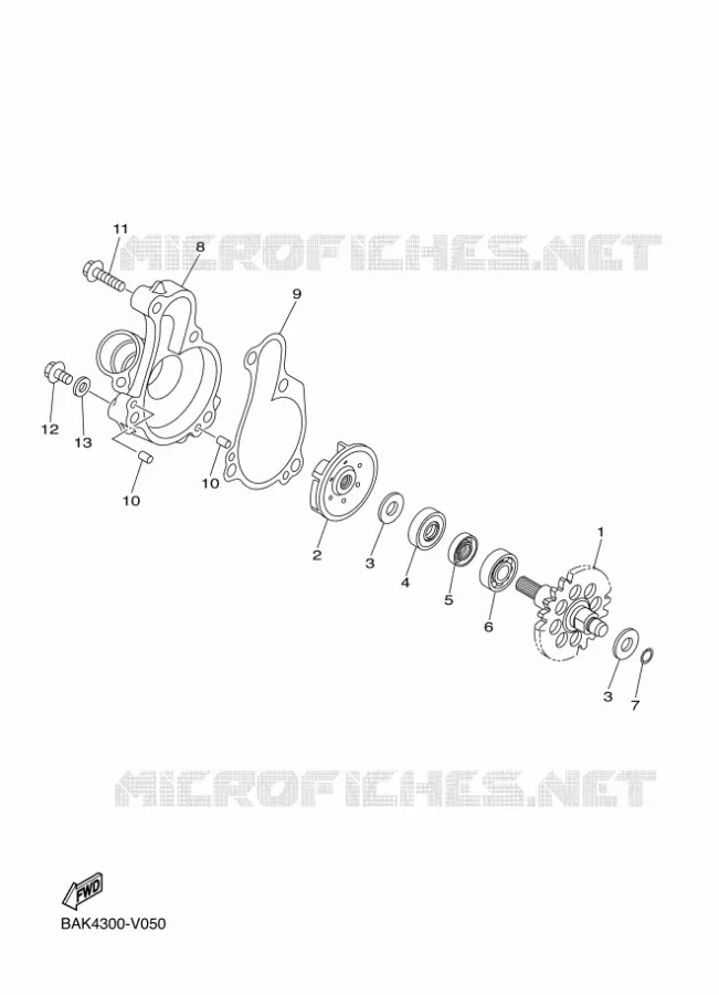 WATERPUMP / HOSES Yamaha MOTO 250 2021 WRF  WR250FML