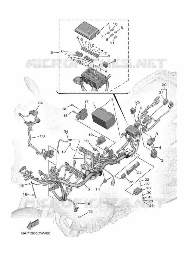 ELECTRICAL 1 Yamaha MOTO 900 2021 TRACER  MTT890D