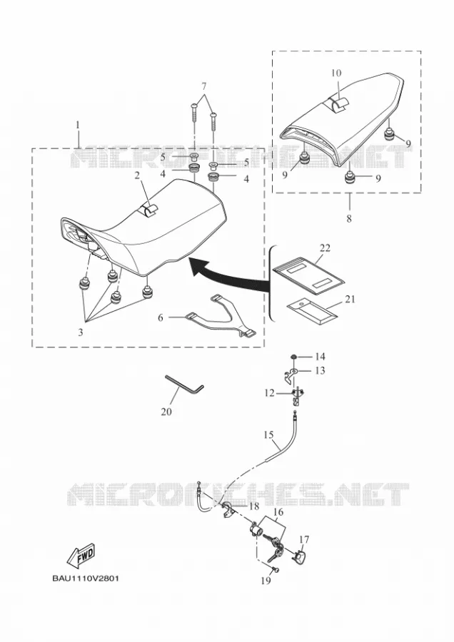 SEAT Yamaha MOTO 700 2021 TENERE  XTZ07AM / XTZ690