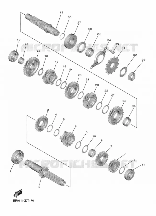 TRANSMISSION Yamaha MOTO 450 2021 YZF  YZ450FXML