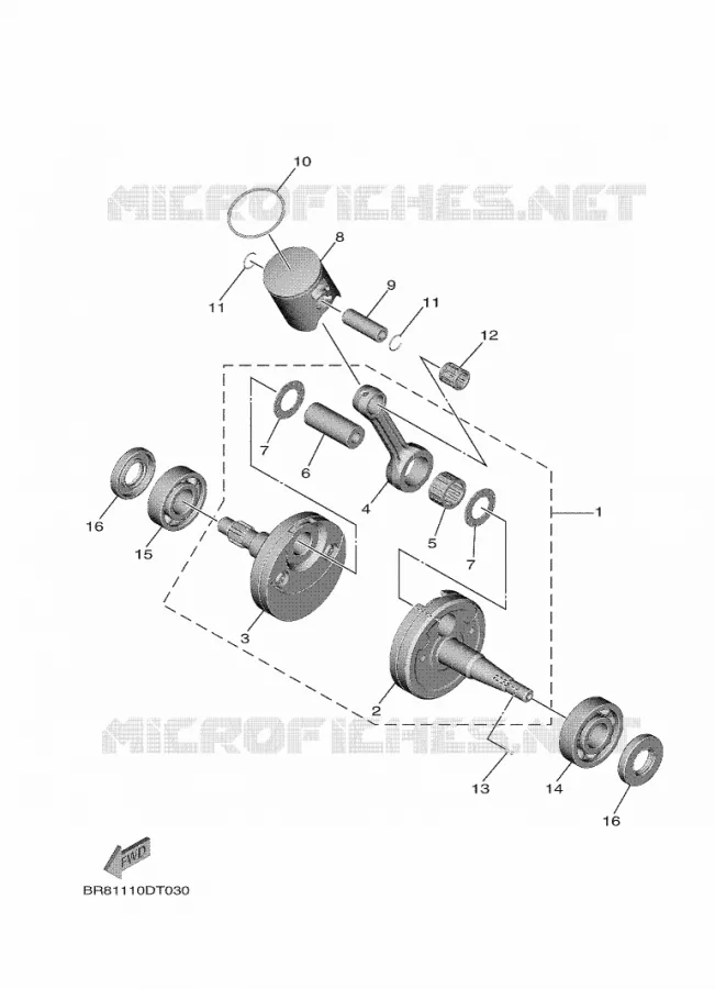 CRANKSHAFT / PISTON Yamaha MOTO 65 2021 YZ  YZ65ML