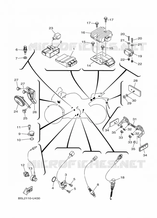 ELECTRICAL 2 Yamaha MOTO 300 2021 R3  YZF320-A