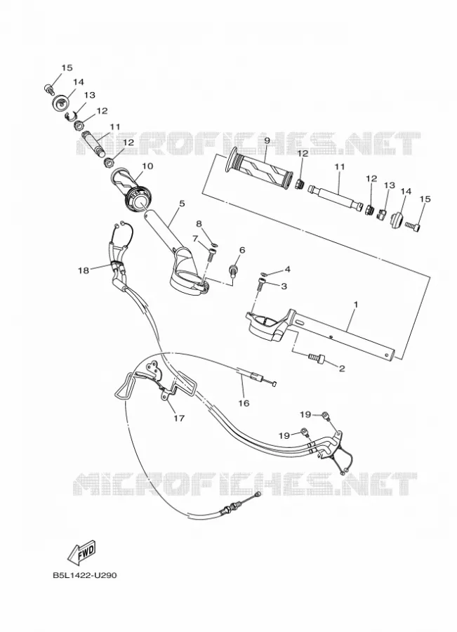 HANDLEBAR & CABLES Yamaha MOTO 300 2021 R3  YZF320-A