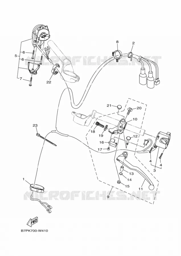 SWITCH / LEVER Yamaha MOTO 300 2021 R3  YZF320-A