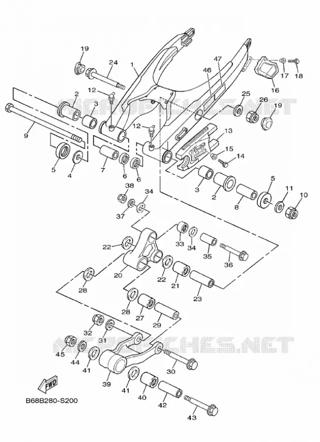 SWINGARM Yamaha MOTO 230 2021 TTR  TTR230ML