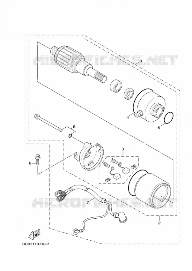 STARTER MOTOR Yamaha MOTO 125 2021 BWS  YW125MB/L