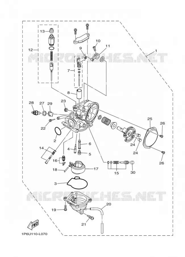 CARBURETOR Yamaha MOTO 50 2021 TTR  TTR50EML