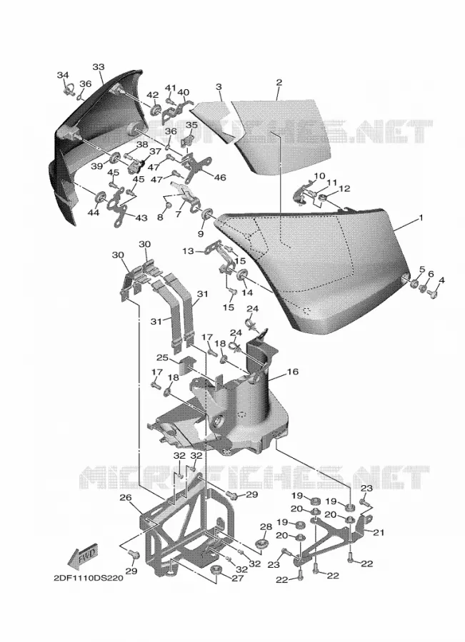 SIDE COVER Yamaha MOTO 1900 2020 STAR VENTURE  XV19FDL / XV1900FDD