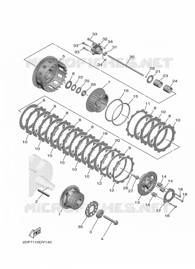 STARTER CLUTCH Yamaha MOTO 1900 2020 STAR VENTURE  XV19FDL / XV1900FDD