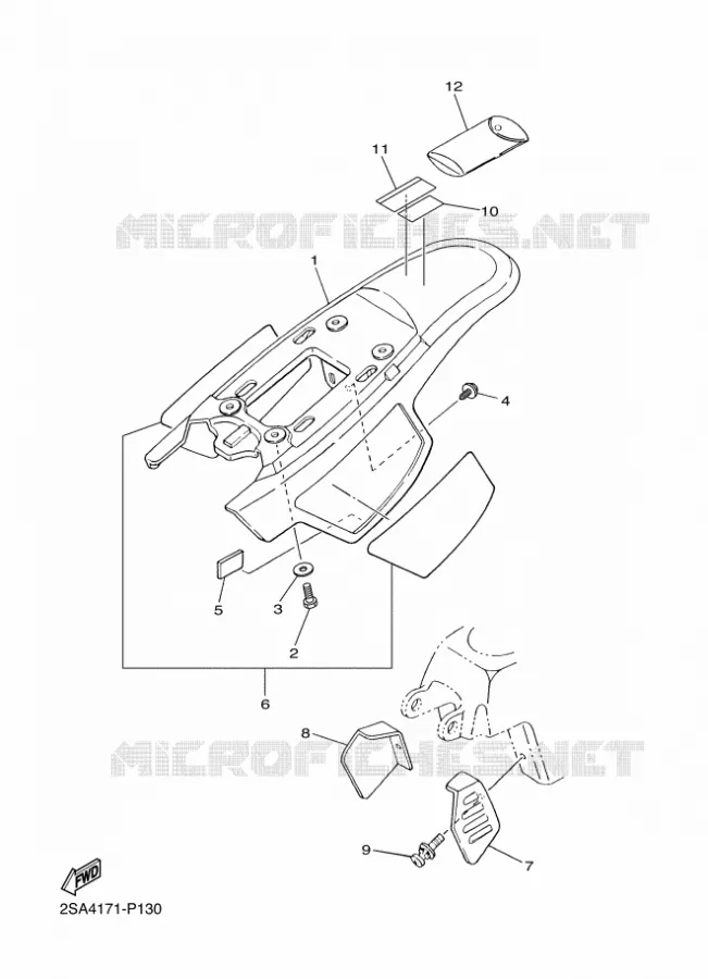 SIDE COVER Yamaha MOTO 50 2020 PW  PW50L2