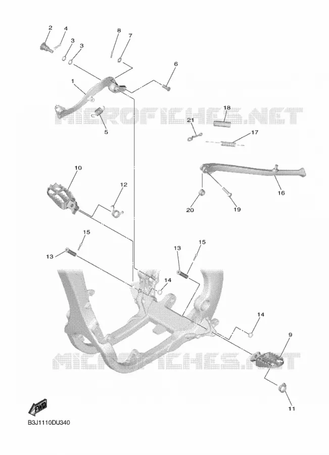 STAND / FOOTREST Yamaha MOTO 450 2020 YZF  YZ450FXL