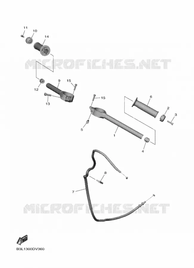 HANDLEBAR & CABLES Yamaha MOTO 1000 2020 R1  YZF1000