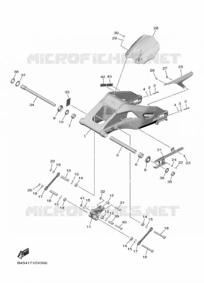 SWINGARM Yamaha MOTO 1000 2020 R1M  YZF1000D