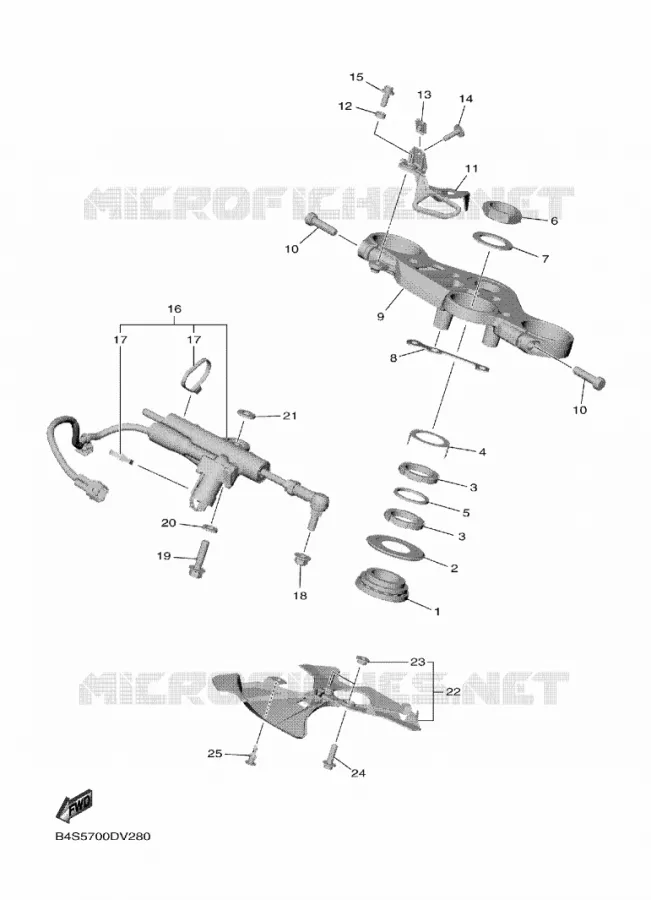 STEERING Yamaha MOTO 1000 2020 R1M  YZF1000D