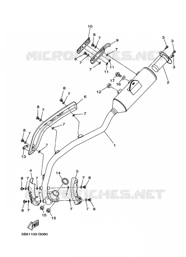 EXHAUST Yamaha MOTO 110 2020 TTR  TT-R110EL