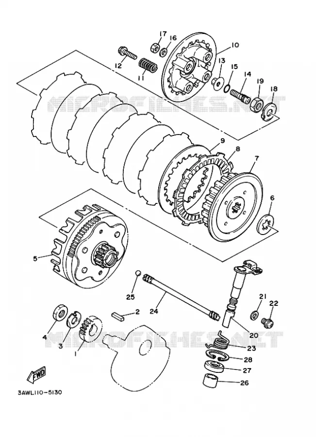 STARTER CLUTCH Yamaha MOTO 200 2020 TW  TW200L1 / TW200E