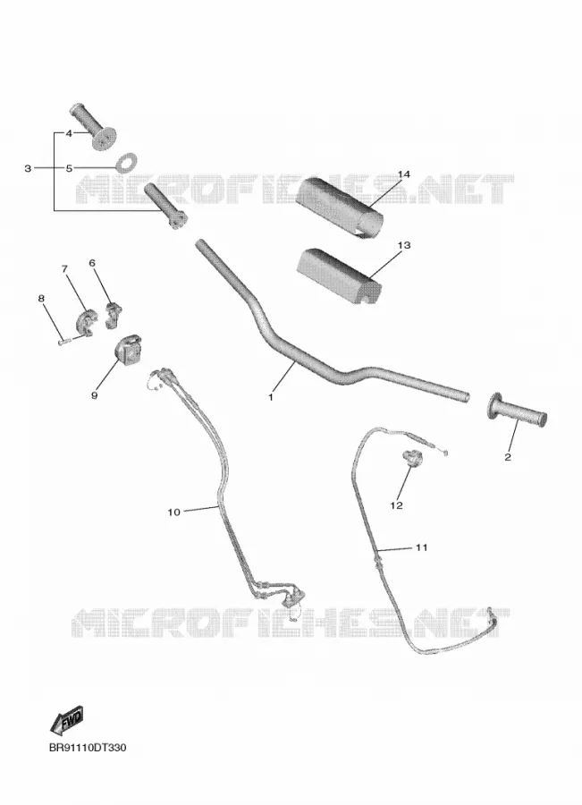 HANDLEBAR & CABLES Yamaha MOTO 250 2020 YZF  YZ250F